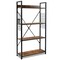 3-Tier Adjustable Shelf Coffee Steel Frame Engineered Wood Extra Storage Hooks
